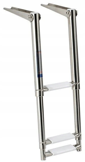 Teleskopowa Drabinka Pokładowa 2 Stopnie Stal Nierdzewna 316 Osculati