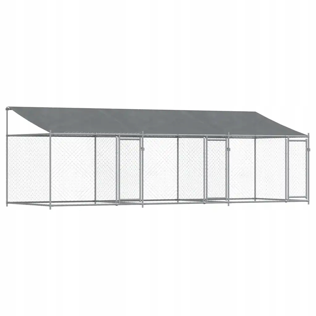 Levně Mobilní Kotec pro psy s ocelovou konstrukcí a voděodolnou střechou, 6x2x2 m