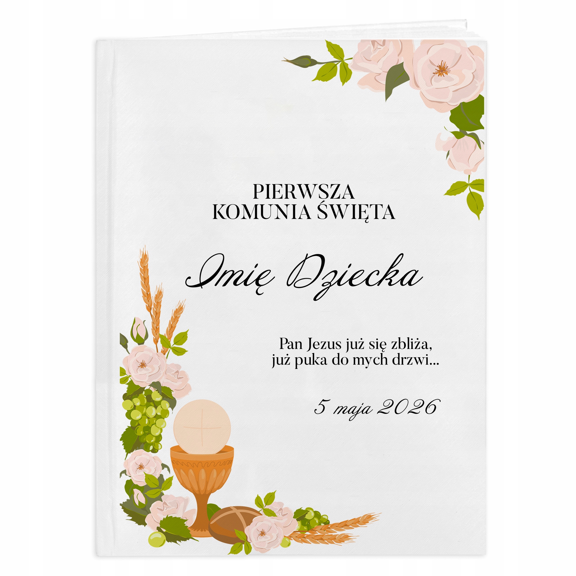Fotoalbum Dárek Památka I. Svatého Přijímání Jméno Dítěte Datum Bílé