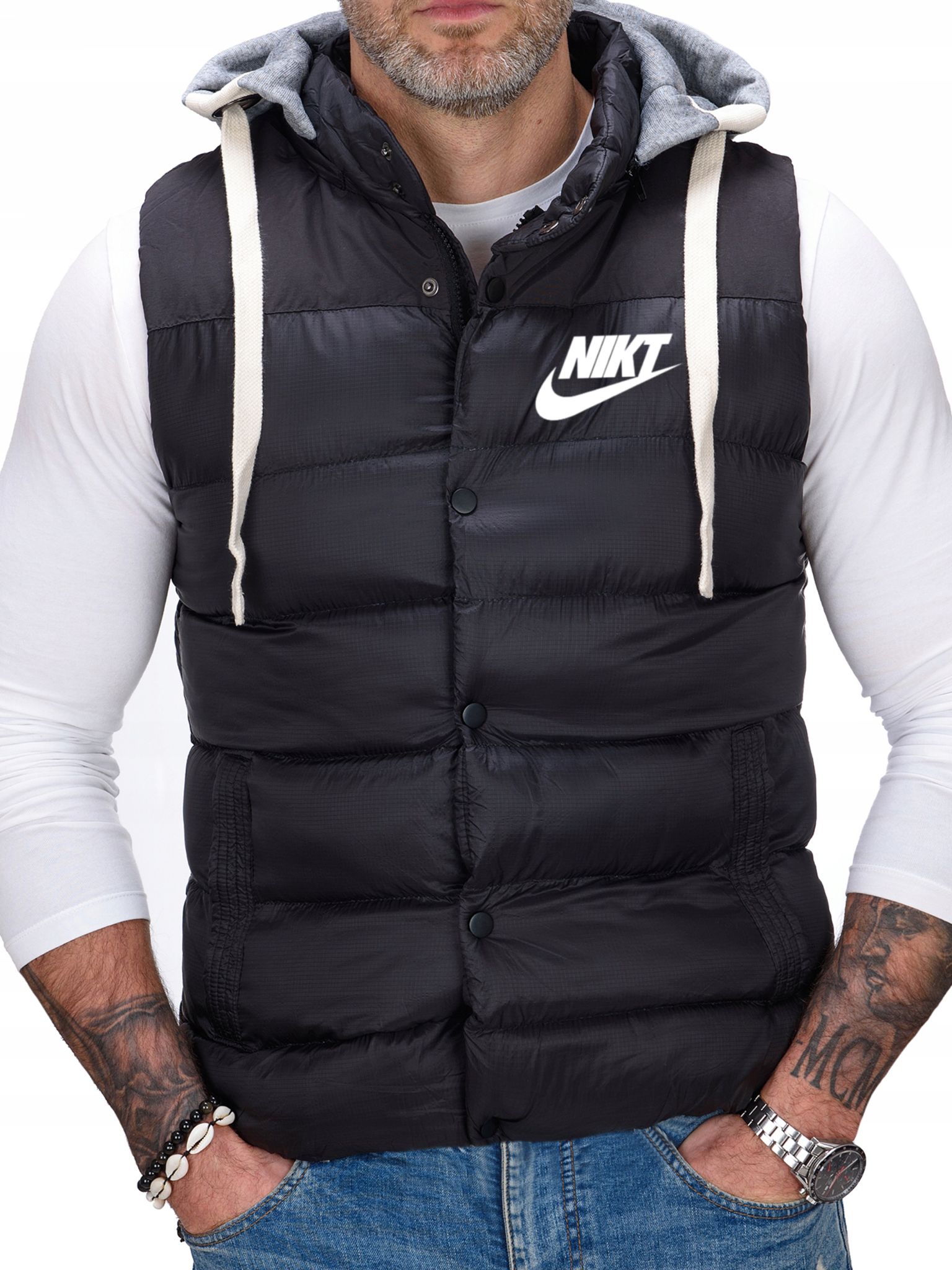 Bunda Bez Rukávů Rukáv Vesta Ohřívač M