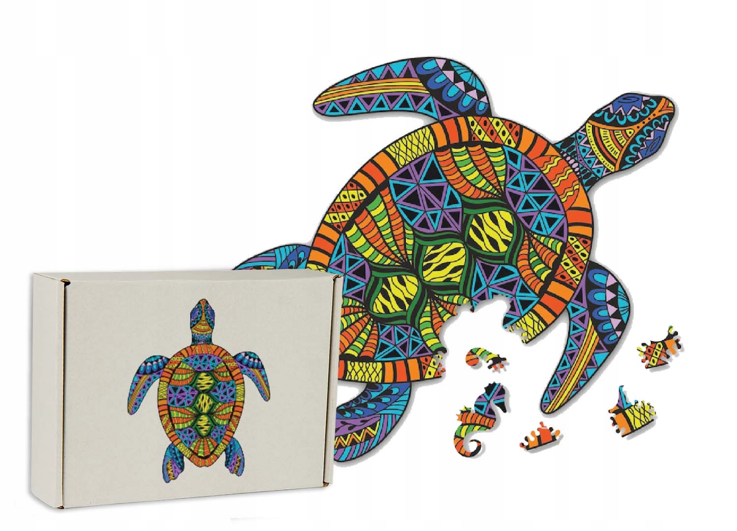 

Puzzle Drewniane dla dorosłych Żółw XL