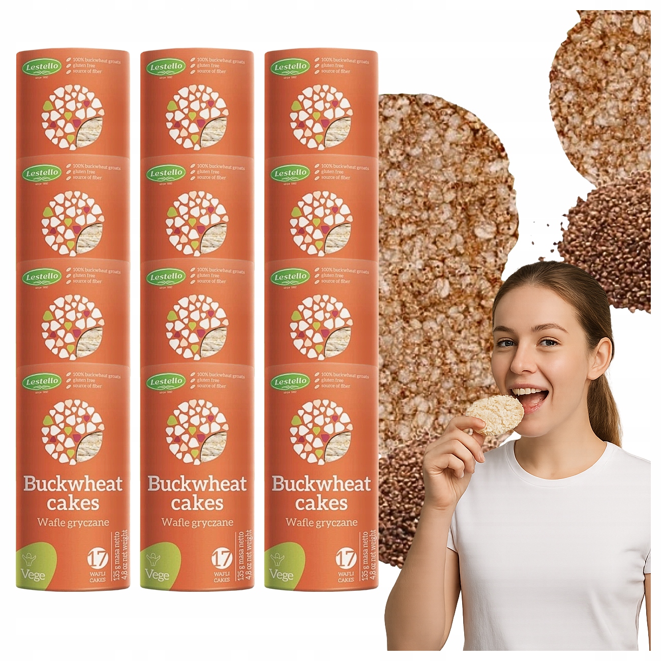 Bezlepkové Pohankové Oplatky Vege 12 Kusů X 135 G Lestello