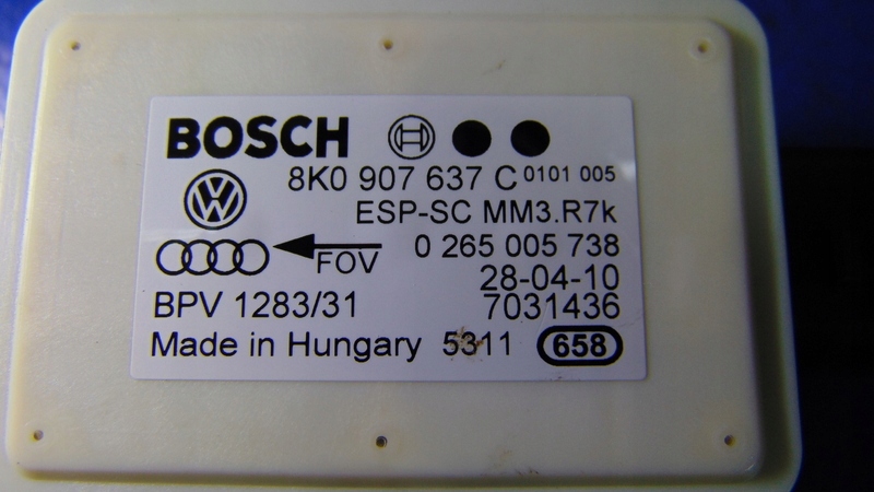 module sensor ESP 8K0907637C AUDI A5 8T 07-16R