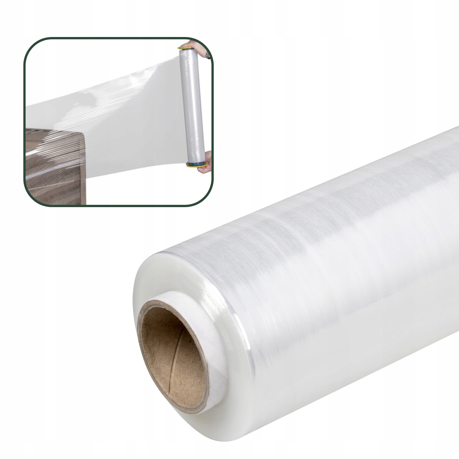 6x FOLIA STRETCH BEZBARWNA STRECH TRANSPARENT 17 MIC STRECZ DO OWIJANIA EAN (GTIN) 5903949450644