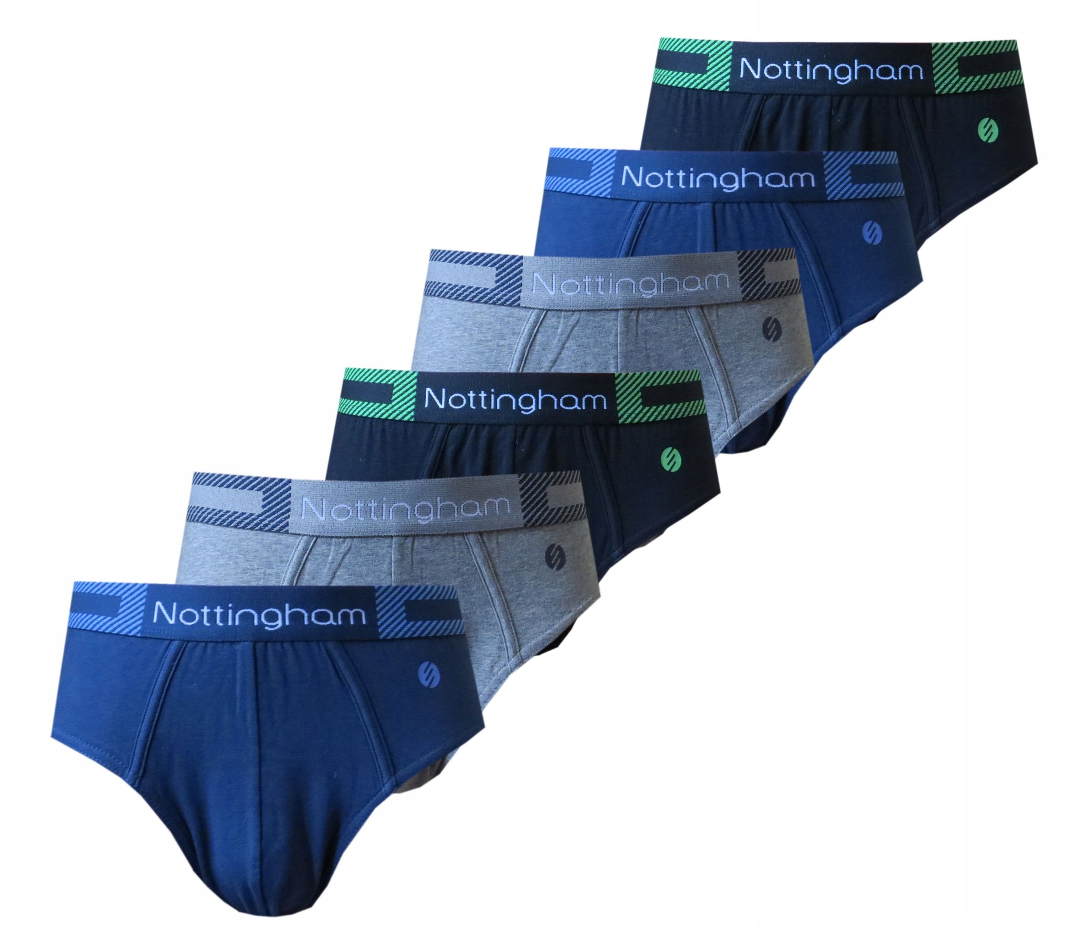 6szt Slipy męskie majtki Nottingham bawełna Fashion Box XL