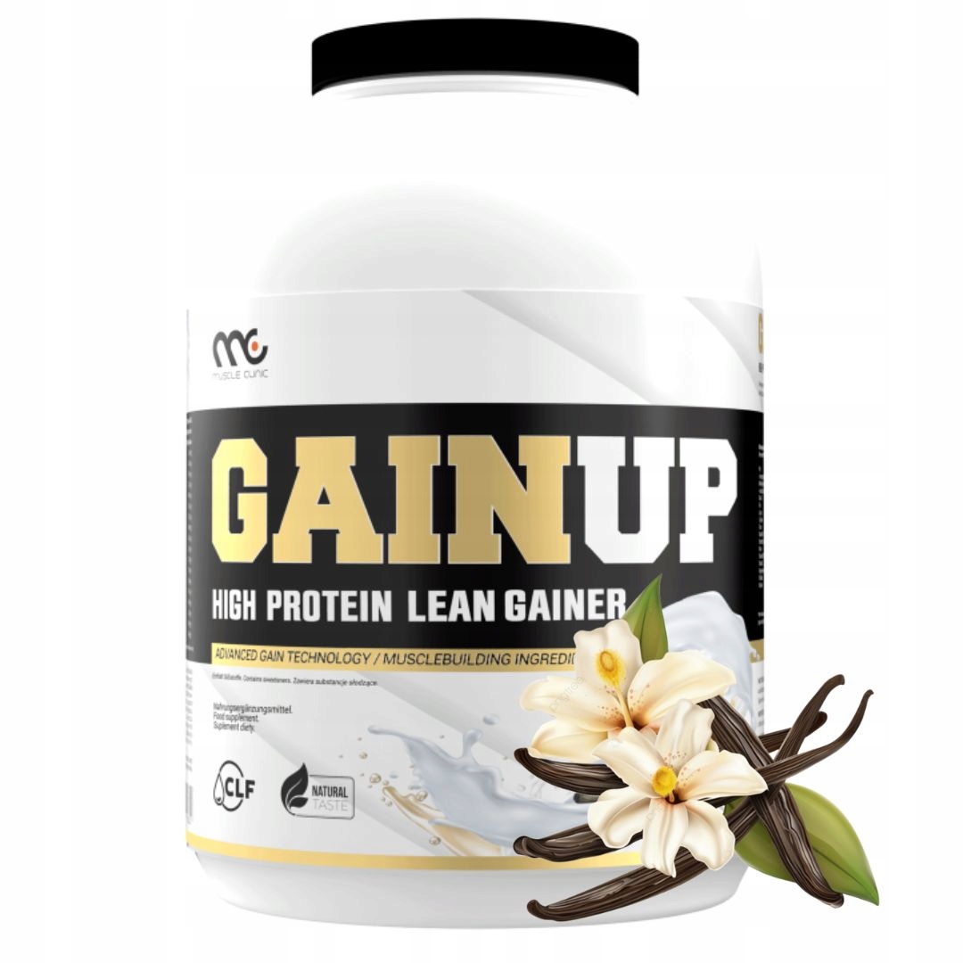 Muscle Clinic GainUP 3000 g vanilka masový gainer sacharidy bílkoviny hmotnost