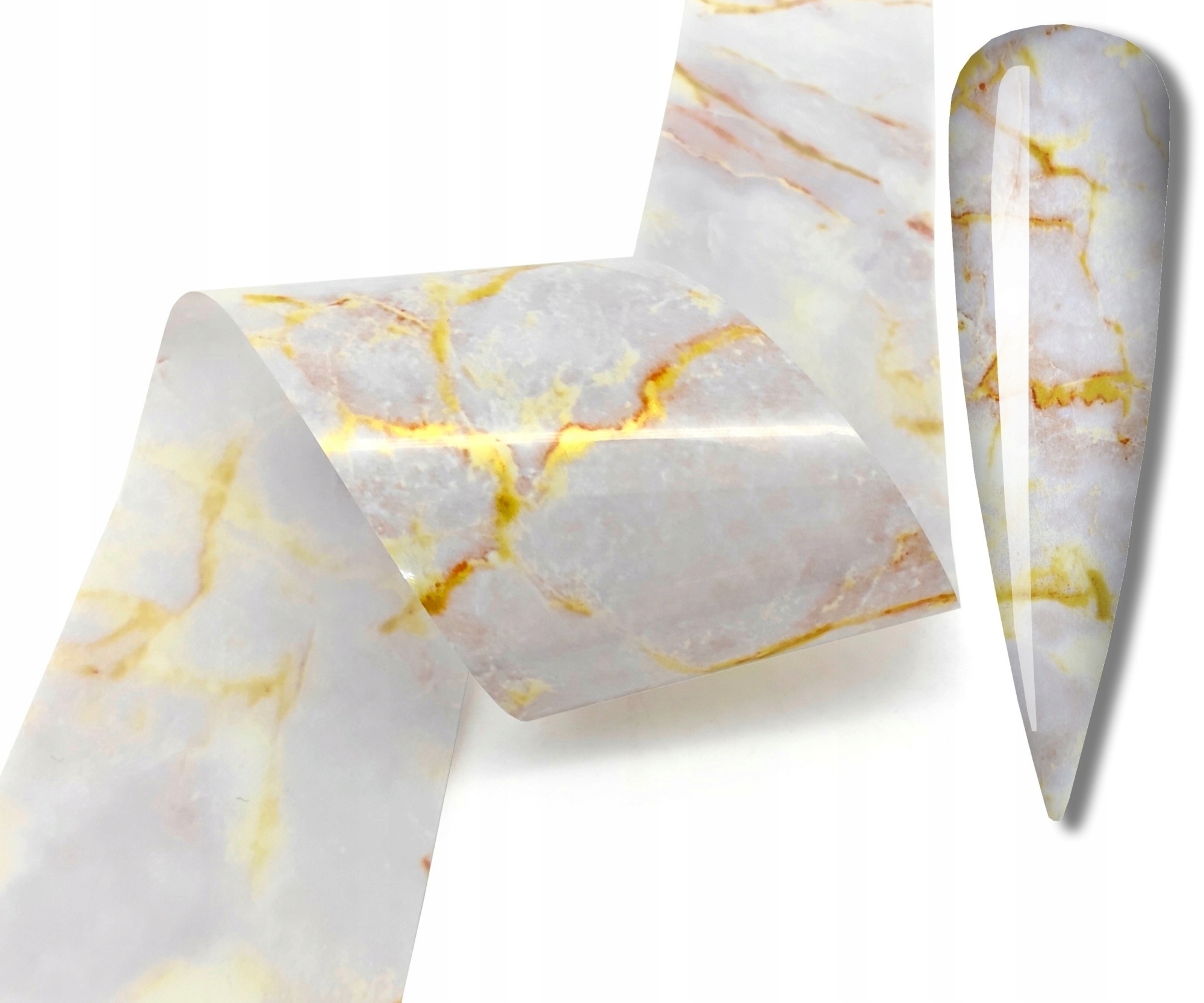 FOLIA TRANSFEROWA do paznokci 100cmx4cm MARMUR