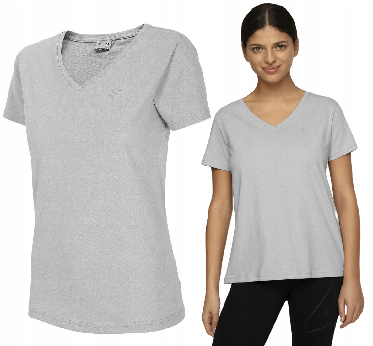 

Koszulka Damska W Serek 4F T-shirt Oversize Xs