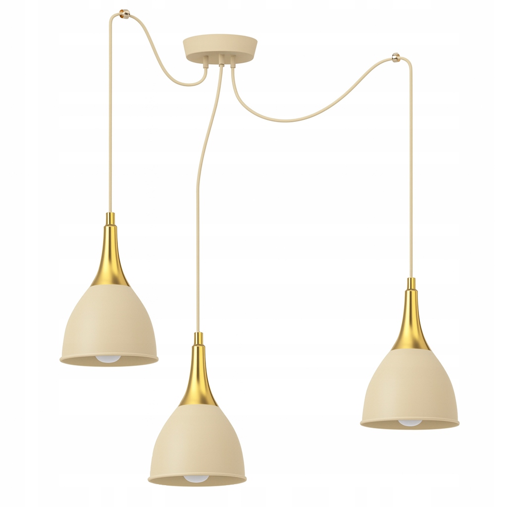 Moderní Závěsná Stropní Lampa Béžová Kašmírová Led E27