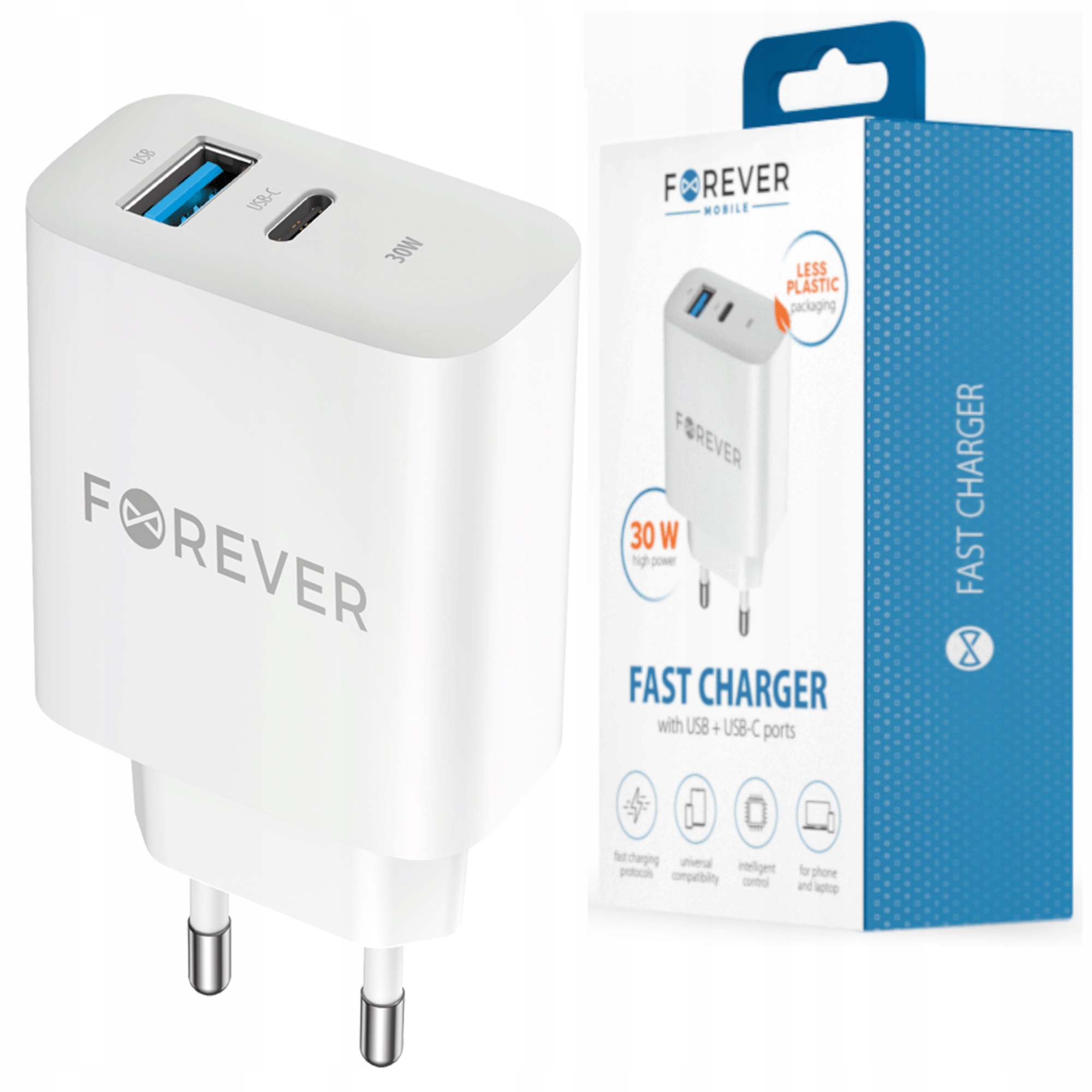 ŁADOWARKA SIECIOWA DO iPhone 15 14 13 12 SZYBKA ZASILACZ KOSTKA USB-C 30W