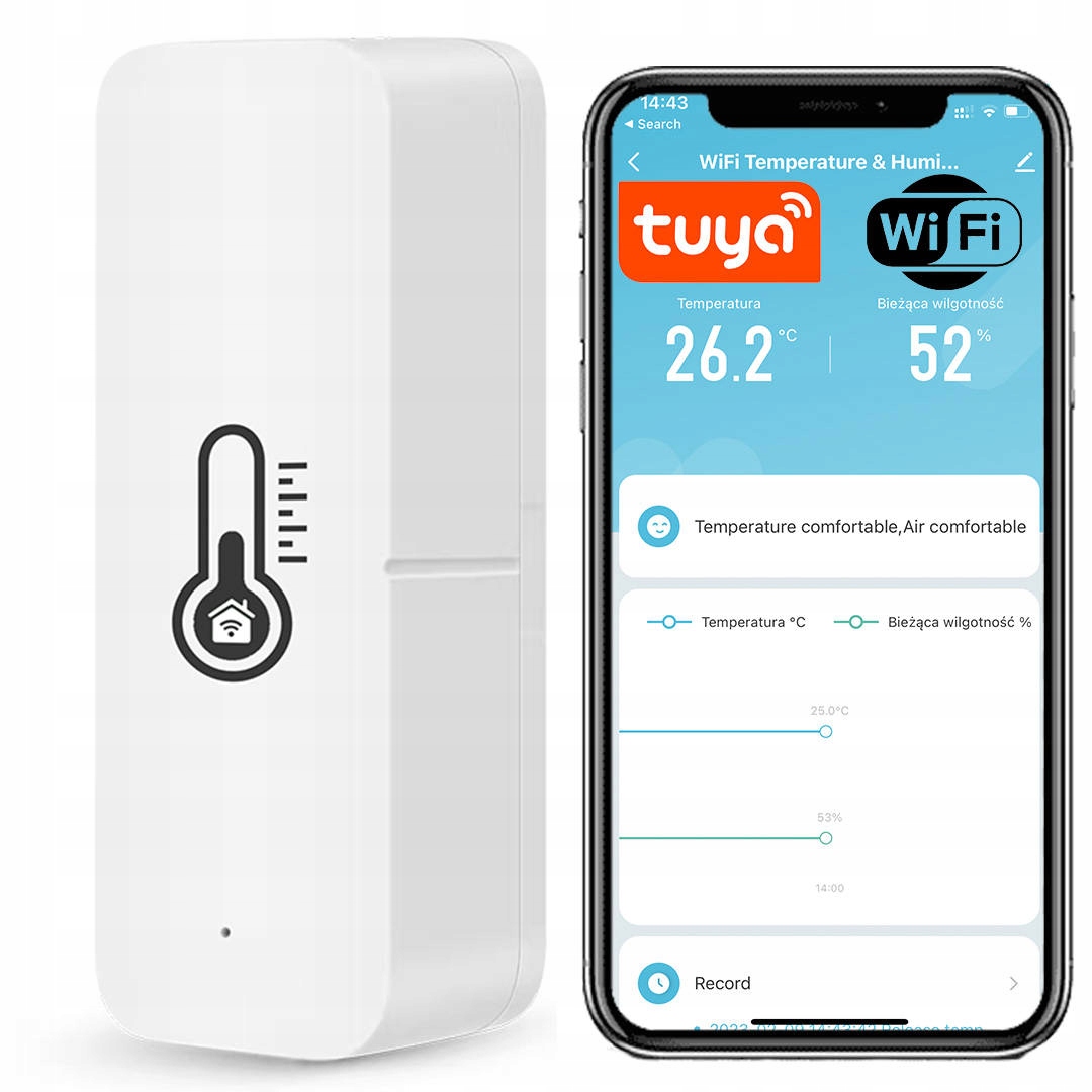 

Czujnik Temperatury I Wilgotności Wifi Tuya Higro