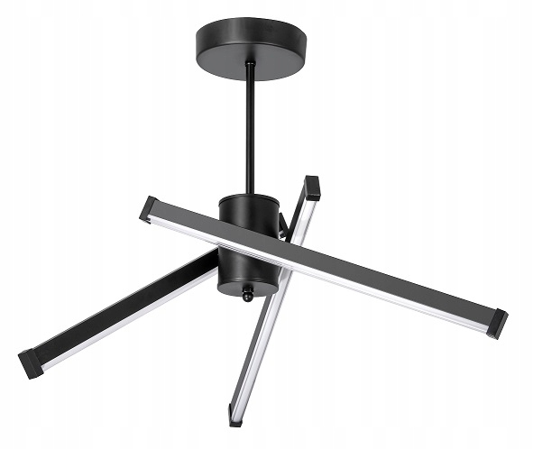 Stropní Svítidlo do haly nad vchodem do chodby černý Led 30W s proměnlivou barvou světla