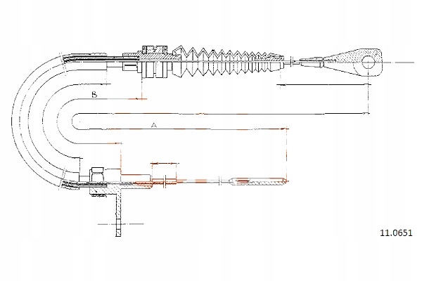 LINKA GAZU COFLE 11.0651 VW TRANSPORTER 79-92 COFLE Producent części Cofle