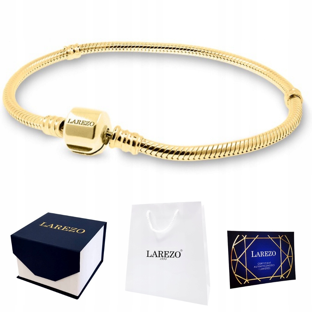 

Bransoletka złota modułowa charms zawieszka 20cm