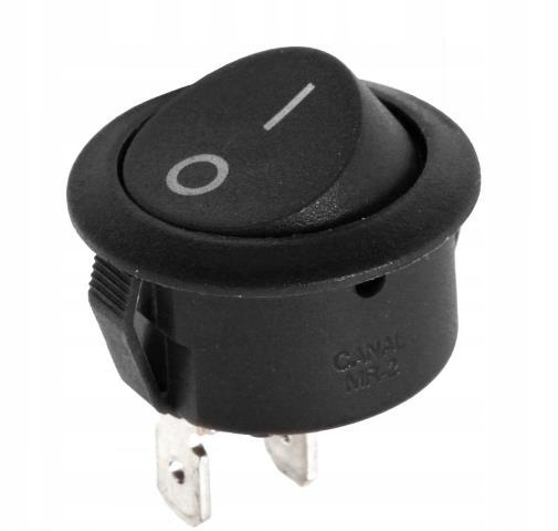 

Przełącznik kołyskowy okrąg. R5 01 czarny 6A/250V