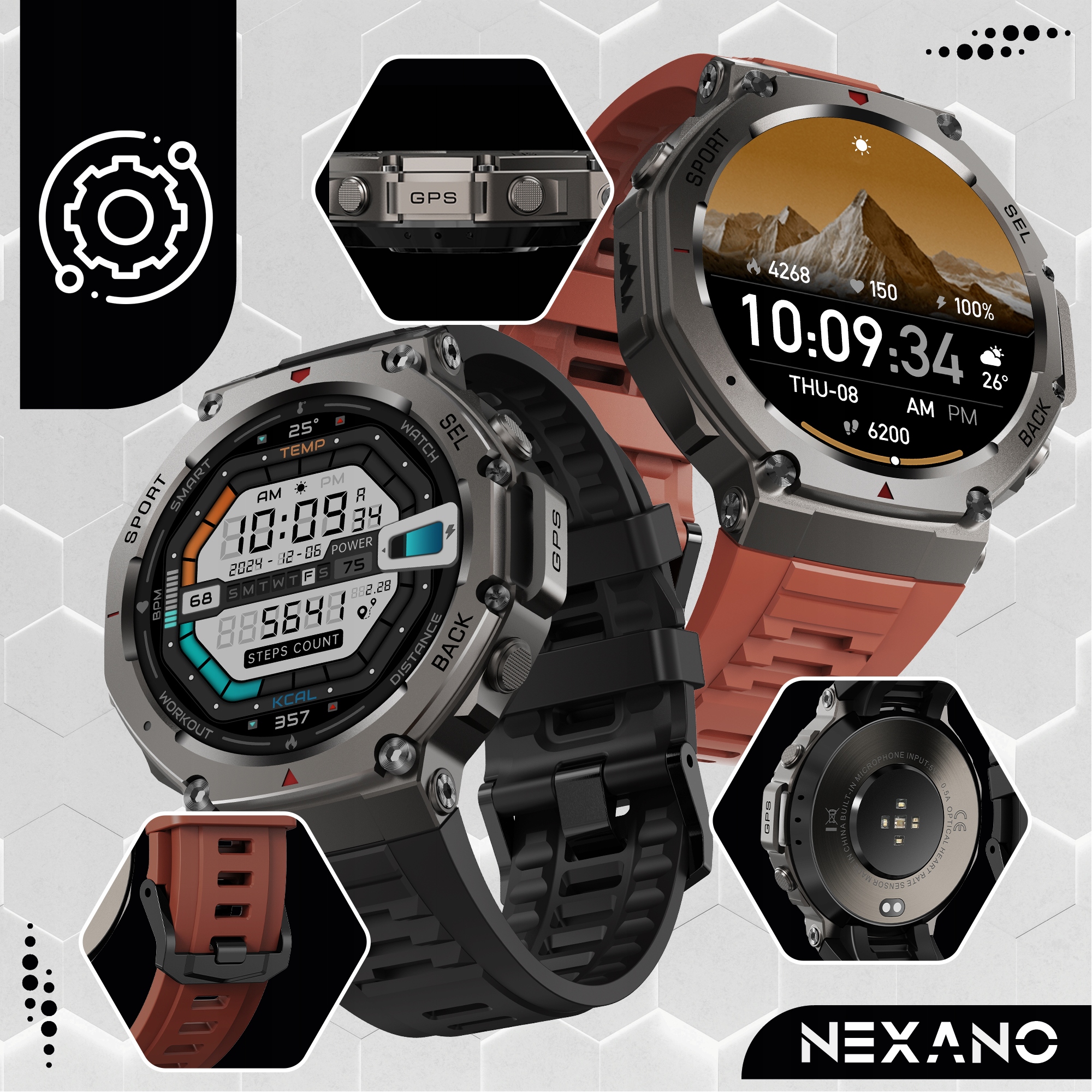 SMARTWATCH MĘSKI GPS ZEGAREK MENU POLSKIE ROZMOWY ZDROWIE SMART WATCH SPORT Kod producenta SMARTWATCH MĘSKI AMOLED SPORT GPS L1 5ATM