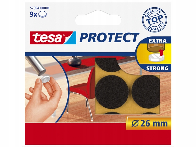 

Podkładki filcowe pod krzesła stół tesa 26mm 9szt
