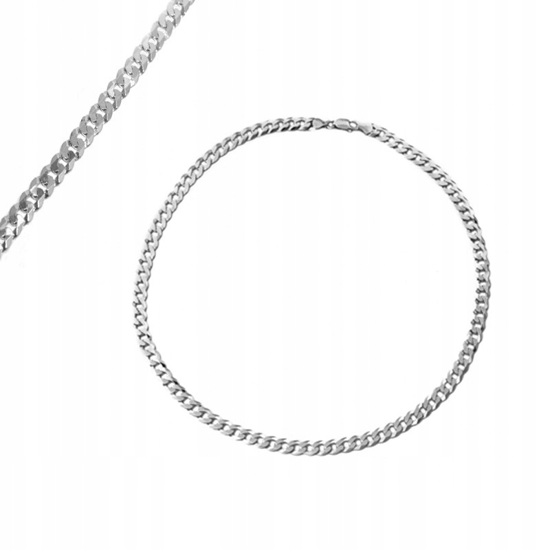 Stříbrný pánský řetěz o šířce 5 mm, 50 cm