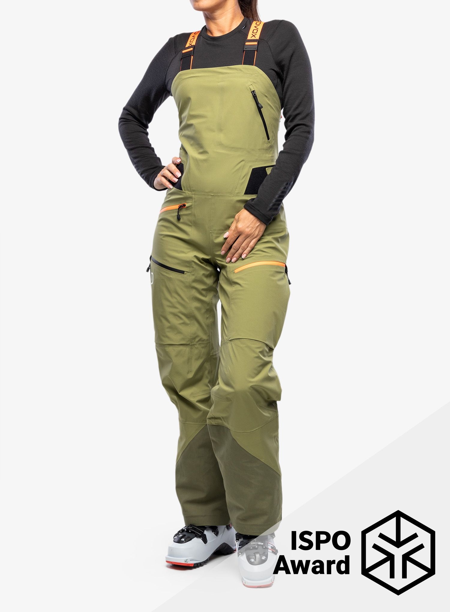 Spodnie damskie Ortovox 3L Deep Shell Bib Pants wild herbs S