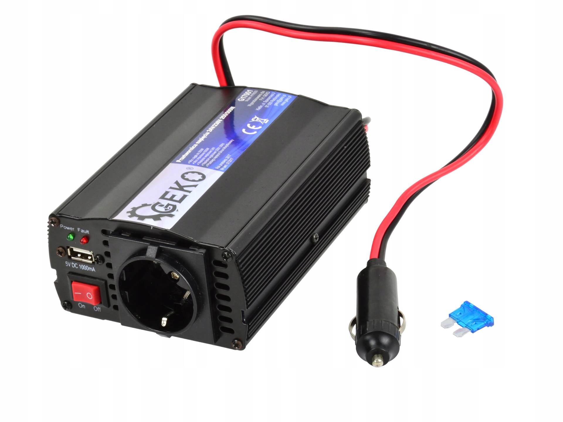 Інвертор 24V/230V 250 / 500W GEKO G1700