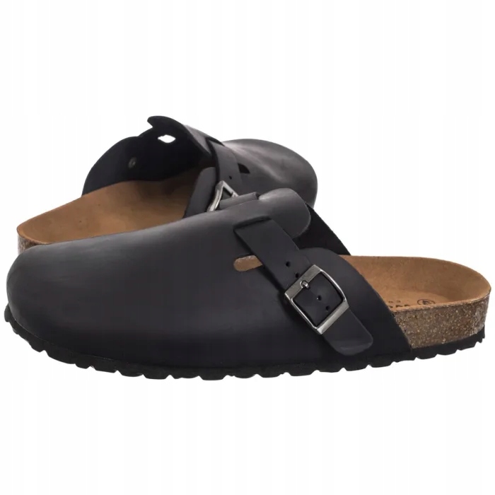 Kožené boty Pánské Nazouváky Nazouváky Wojas Černé 32021-91 Black