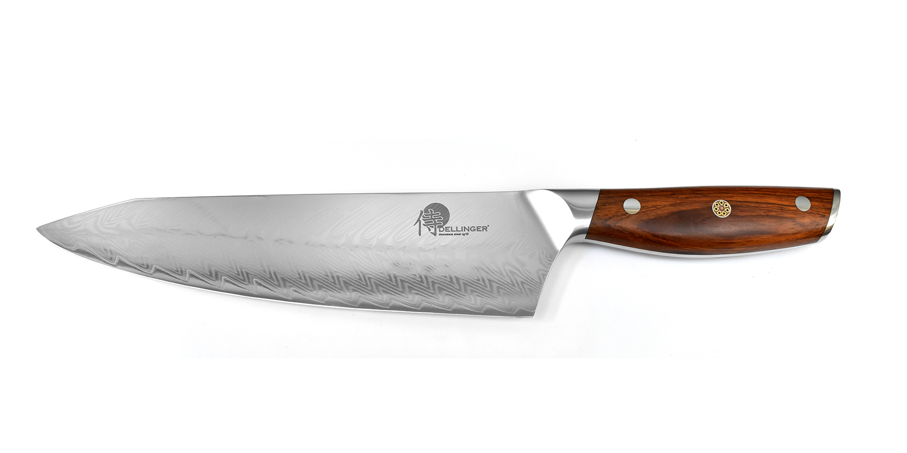 Nôž Kiritsuke 215 Dellinger Rose Wood Damascus