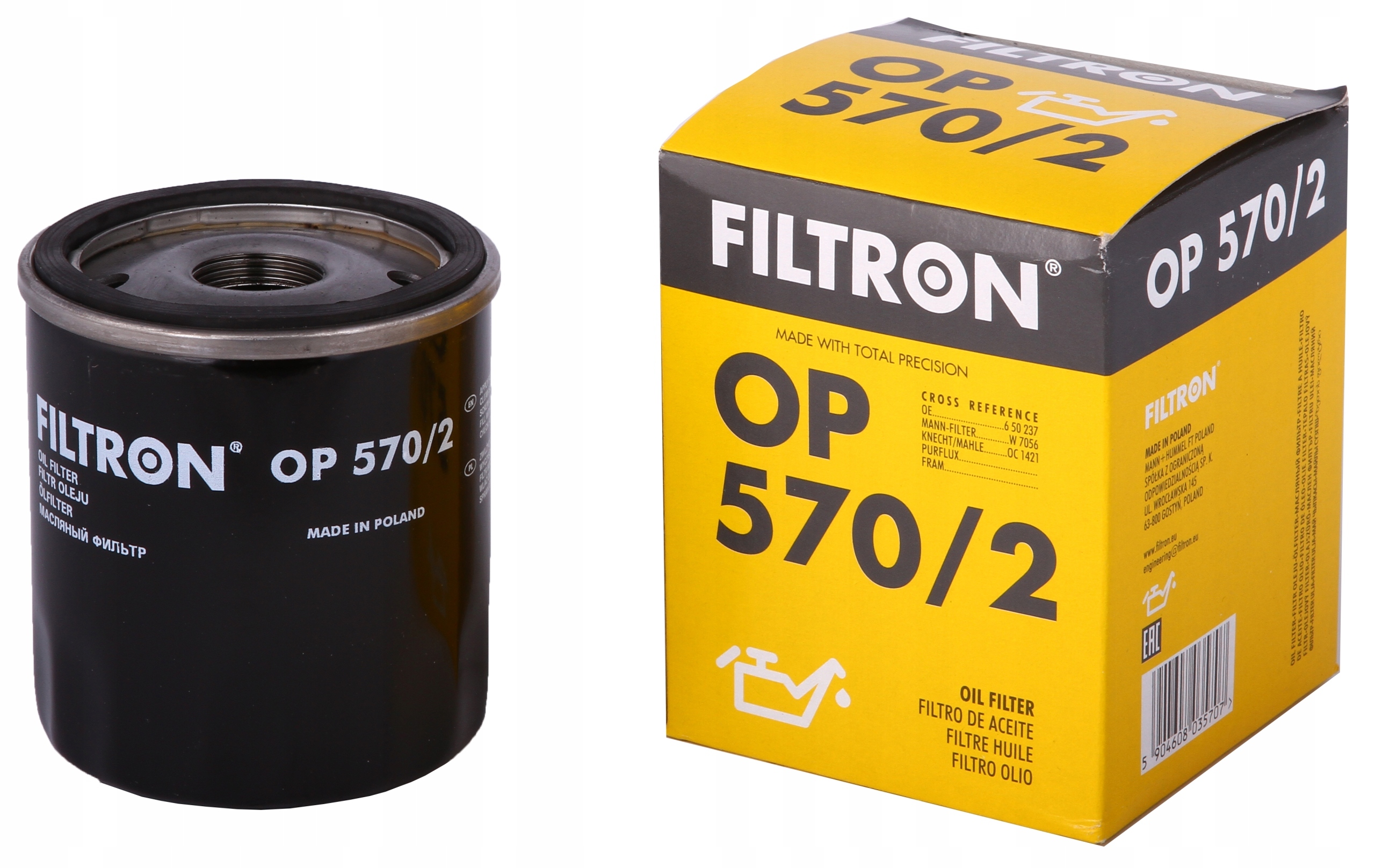 Filtr oleju Filtron OP 570/2 Producent części Filtron