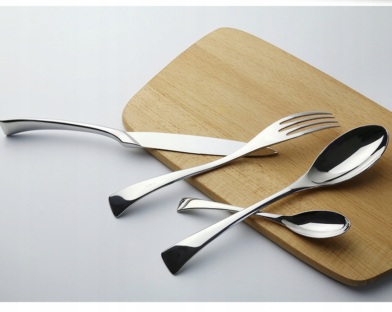 Luksusowy komplet SZTUĆCÓW Kaja 24 element Srebrne Linia Kaja