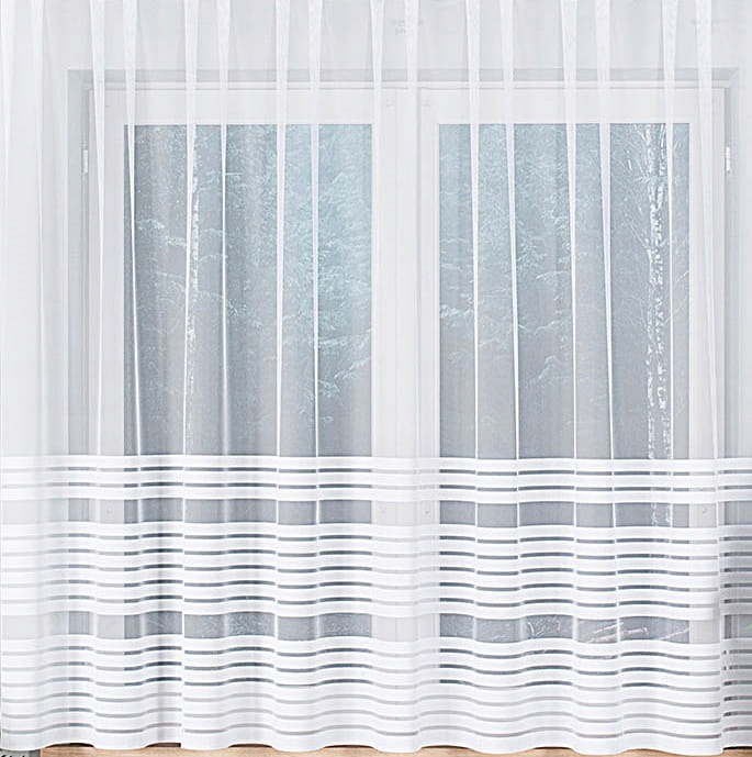 

Gotowa Biała Firanka Tola 300x160cm