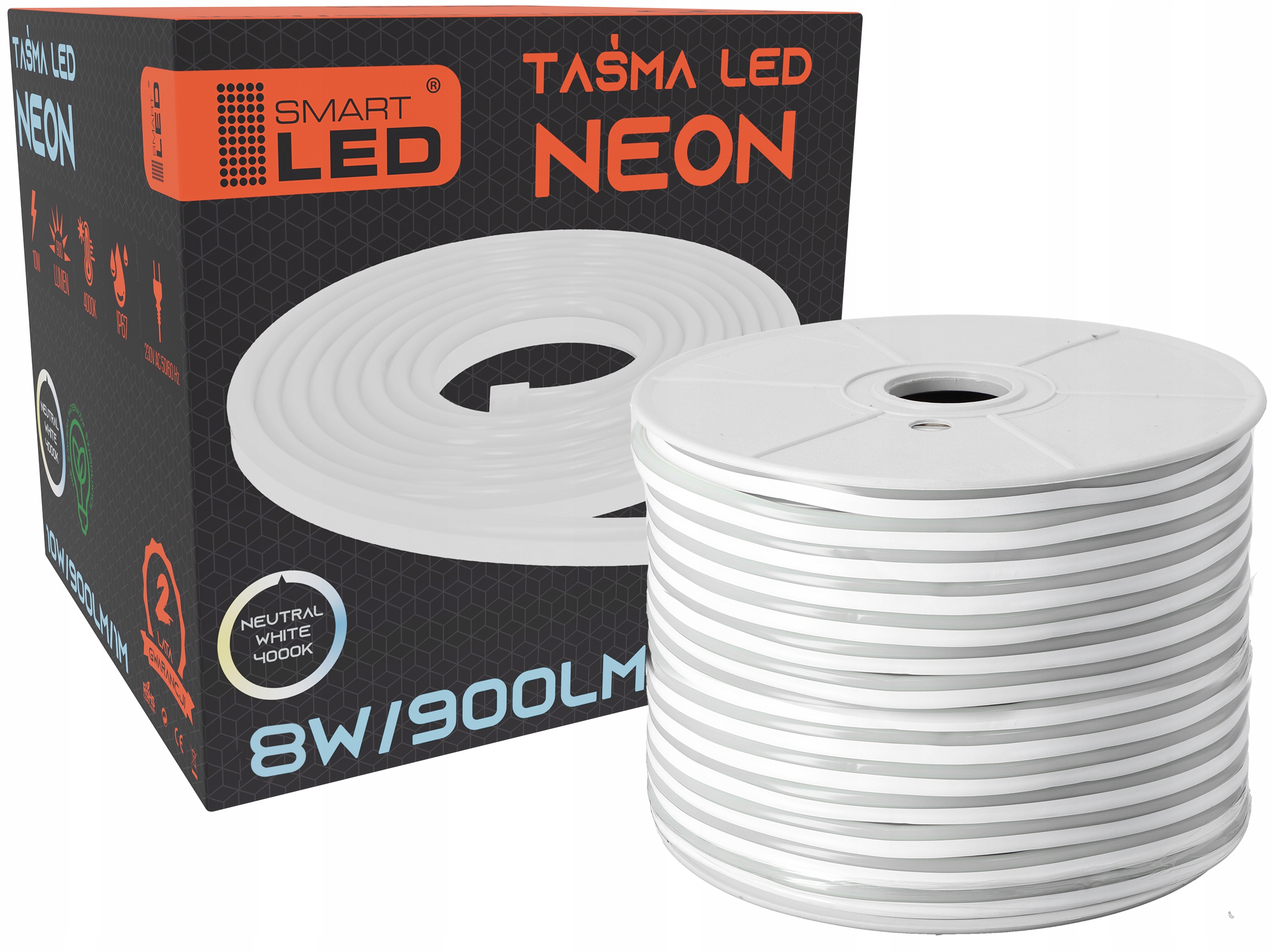 

Taśma Led Neon Wodoodporny Wąż 8W Neutralny 230V