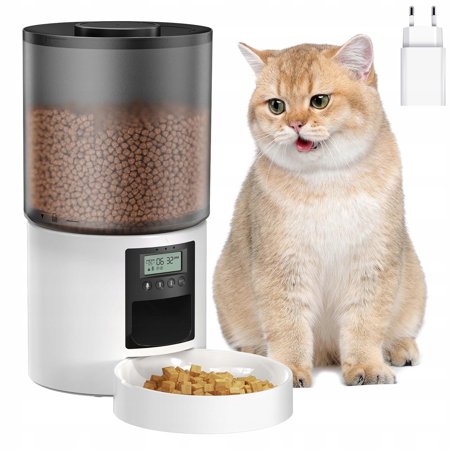 Automatický Podavač Krmiva 4 L S Funkcí Nahrávání Hlasu