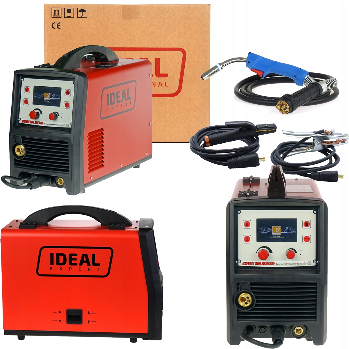 Ideal Spawarka półautomat do aluminium Expert Mig 215 LCD Mig/mag Mma Tig