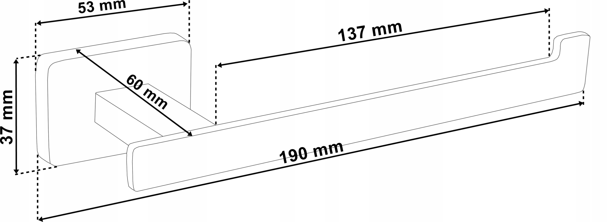UCHWYT NA PAPIER TOALETOWY CZARNY METALOWY LOFTOWY ŁAZIENKOWY NA KOŁKI Kod producenta 322789MG