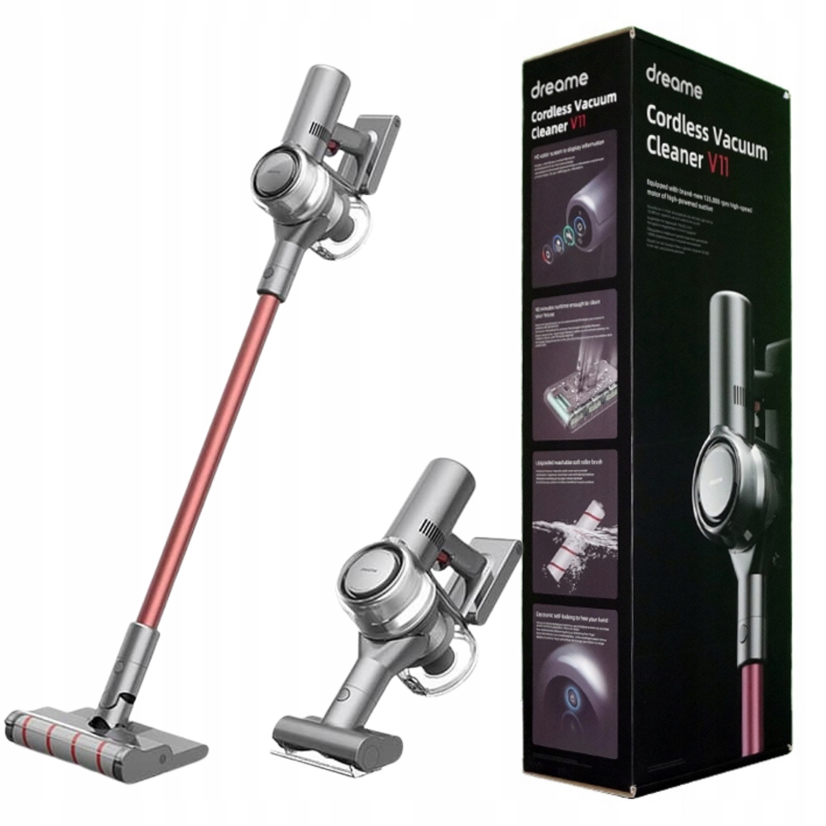 ODKURZACZ BEZPRZEWODOWY RĘCZNY PIONOWY V11 Moc 551 W