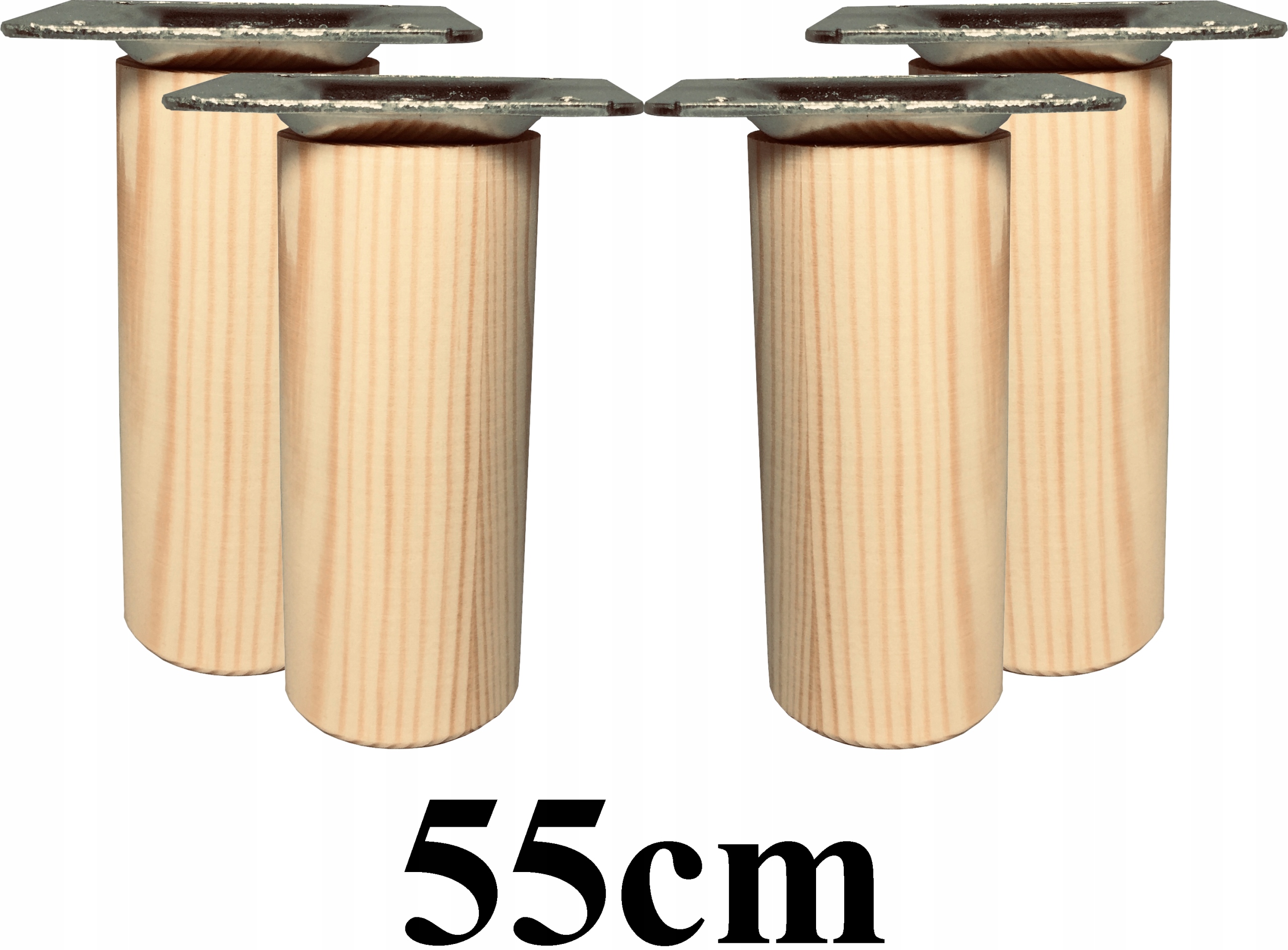 Dřevěné Nožky soustružené 55 cm, sada 4 plechy