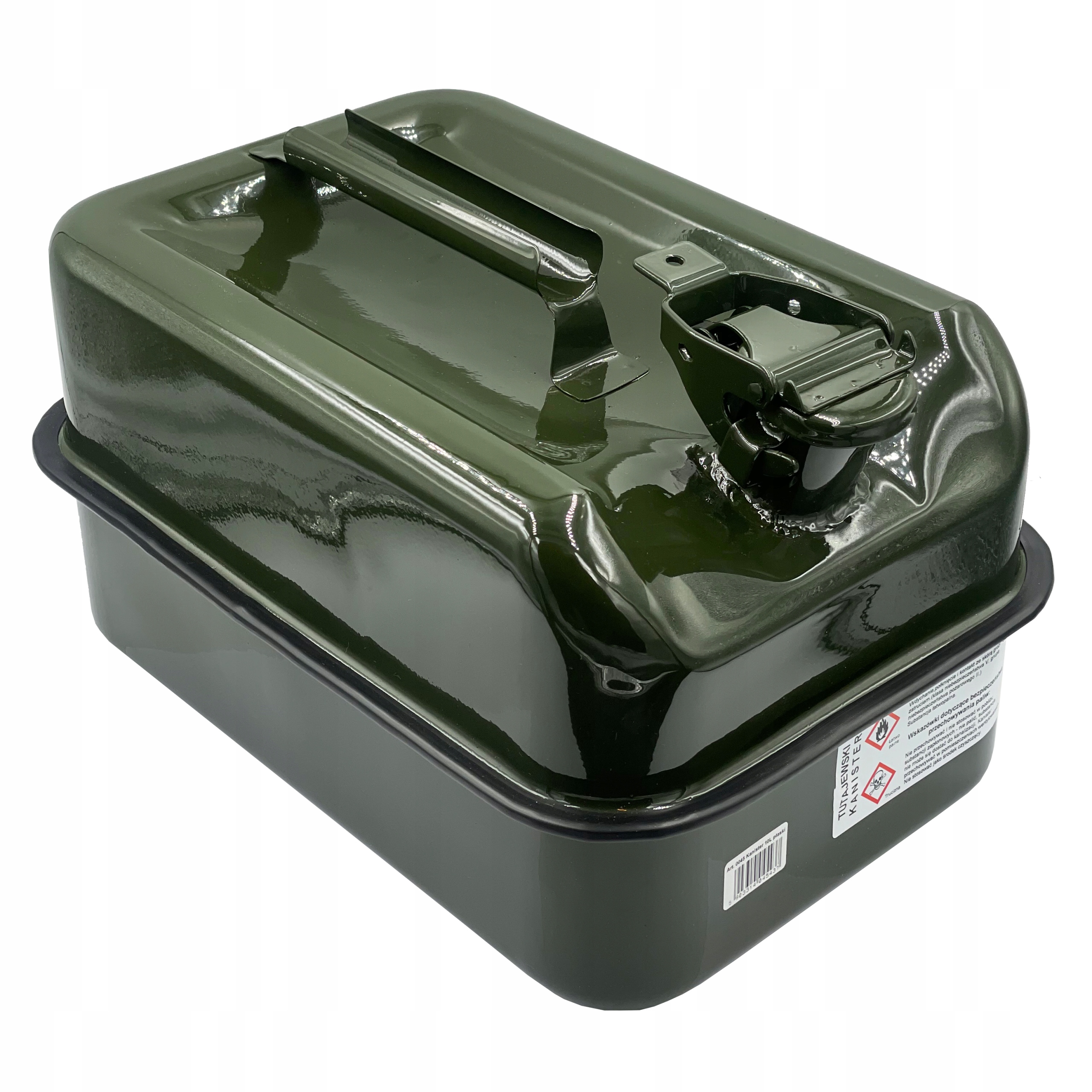 Plochý Kanystr Na Palivo 10 L Kovový S Rukojetí