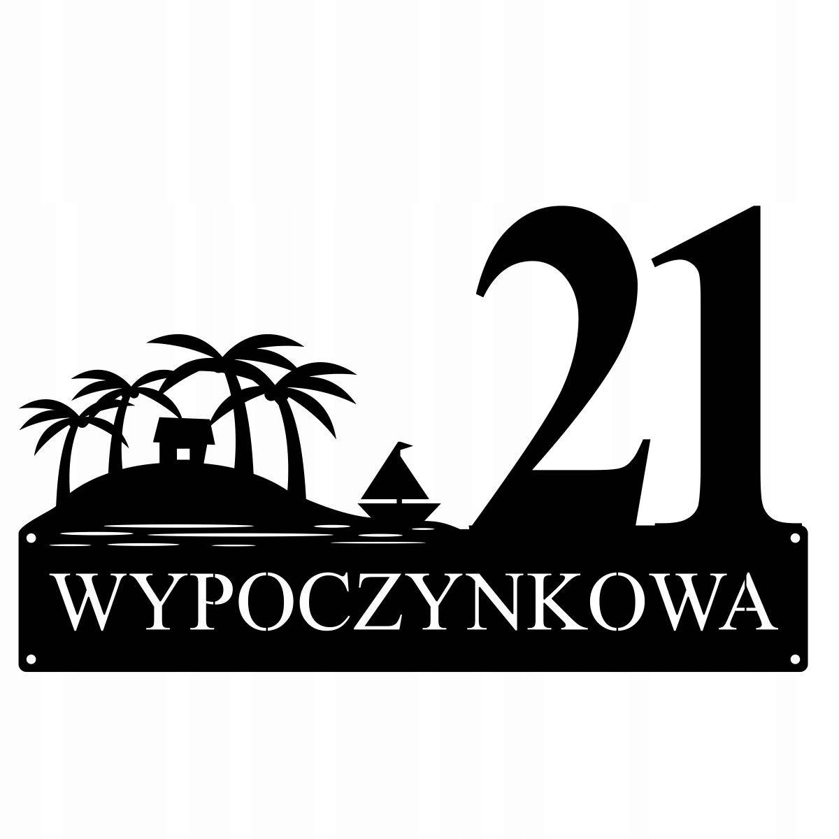 Číslo Na Dom 80 cm Tabuľa Adresa Oceľ 2MM Odpočinková