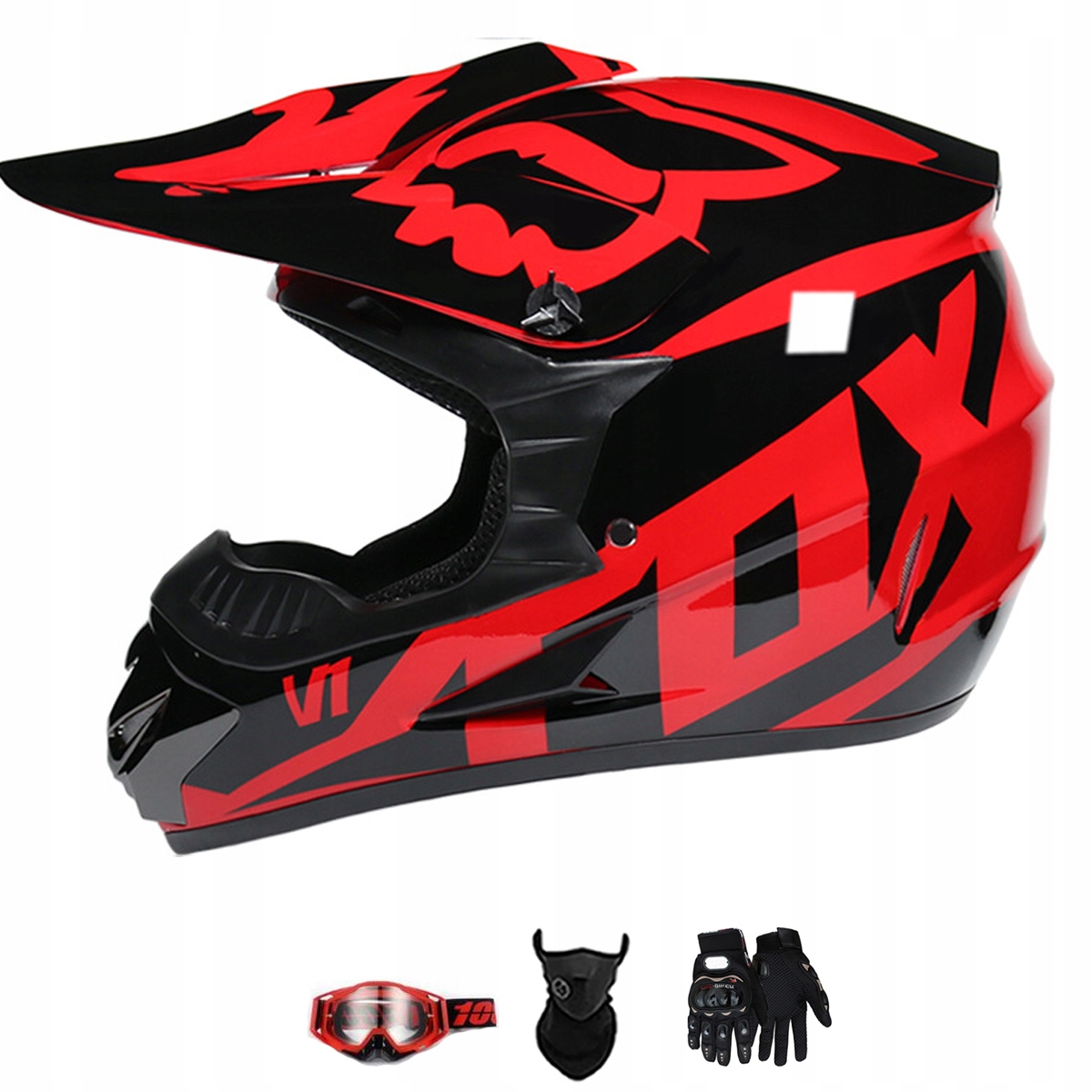 Motocyklová Přilba Lehká Enduro Quada Brýle Rukavice Maska XL