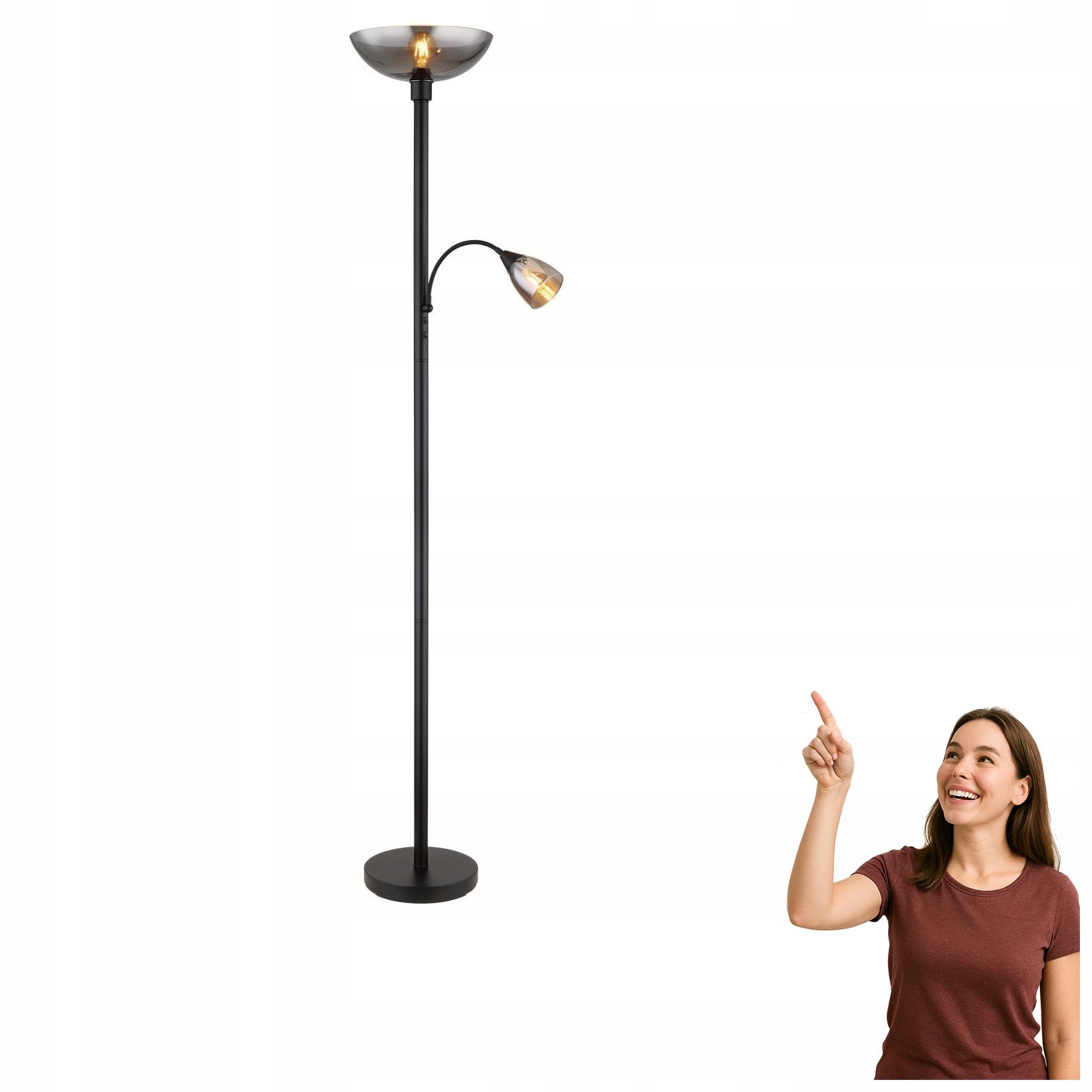Podlahová lampa s výložníkom Blade 58903 Globo