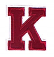 Naszywka literka -K- aplikacja
