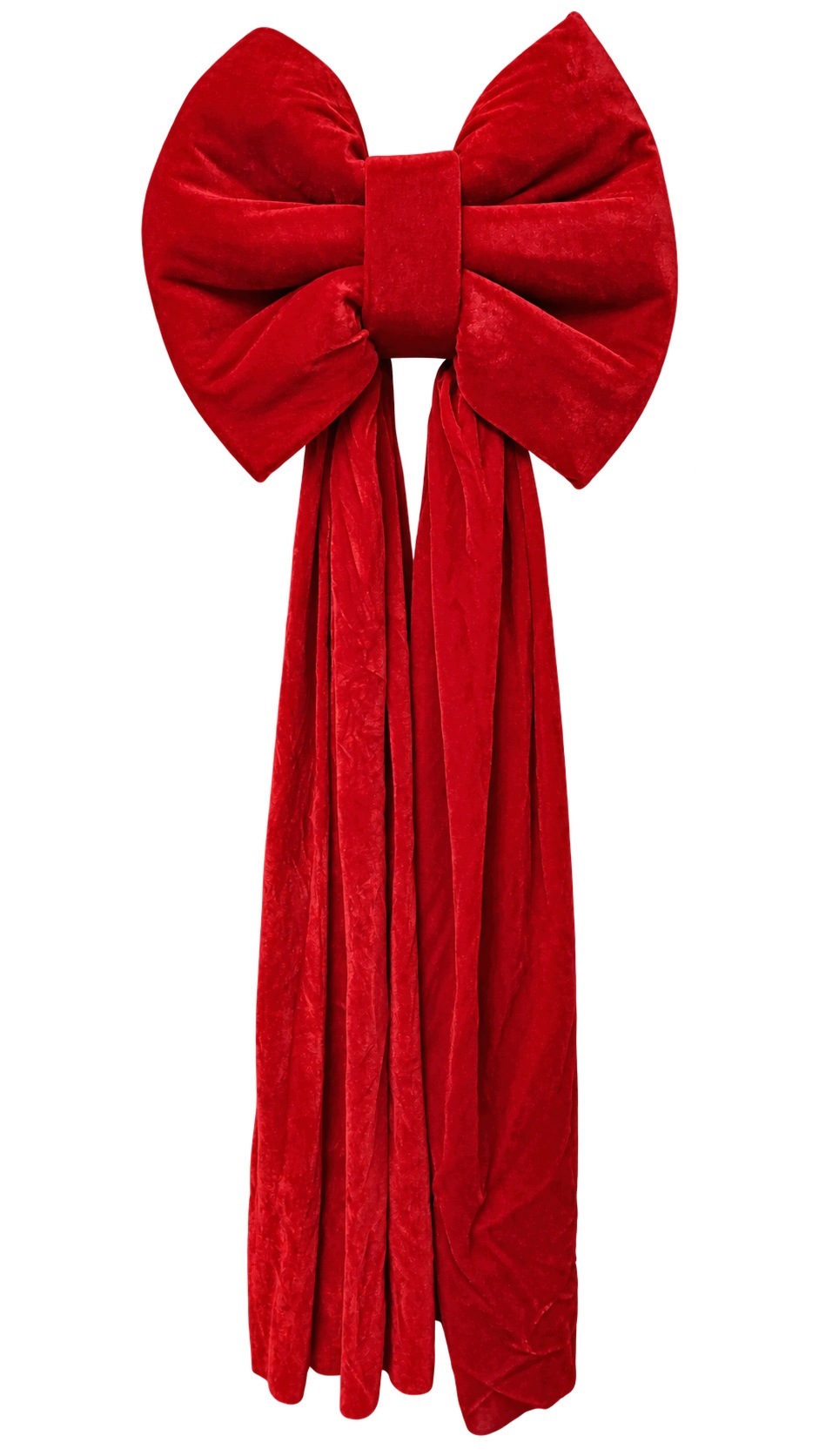 Mašle velvetová Gigant, 40x110 cm, červená KOKVG40X110-050