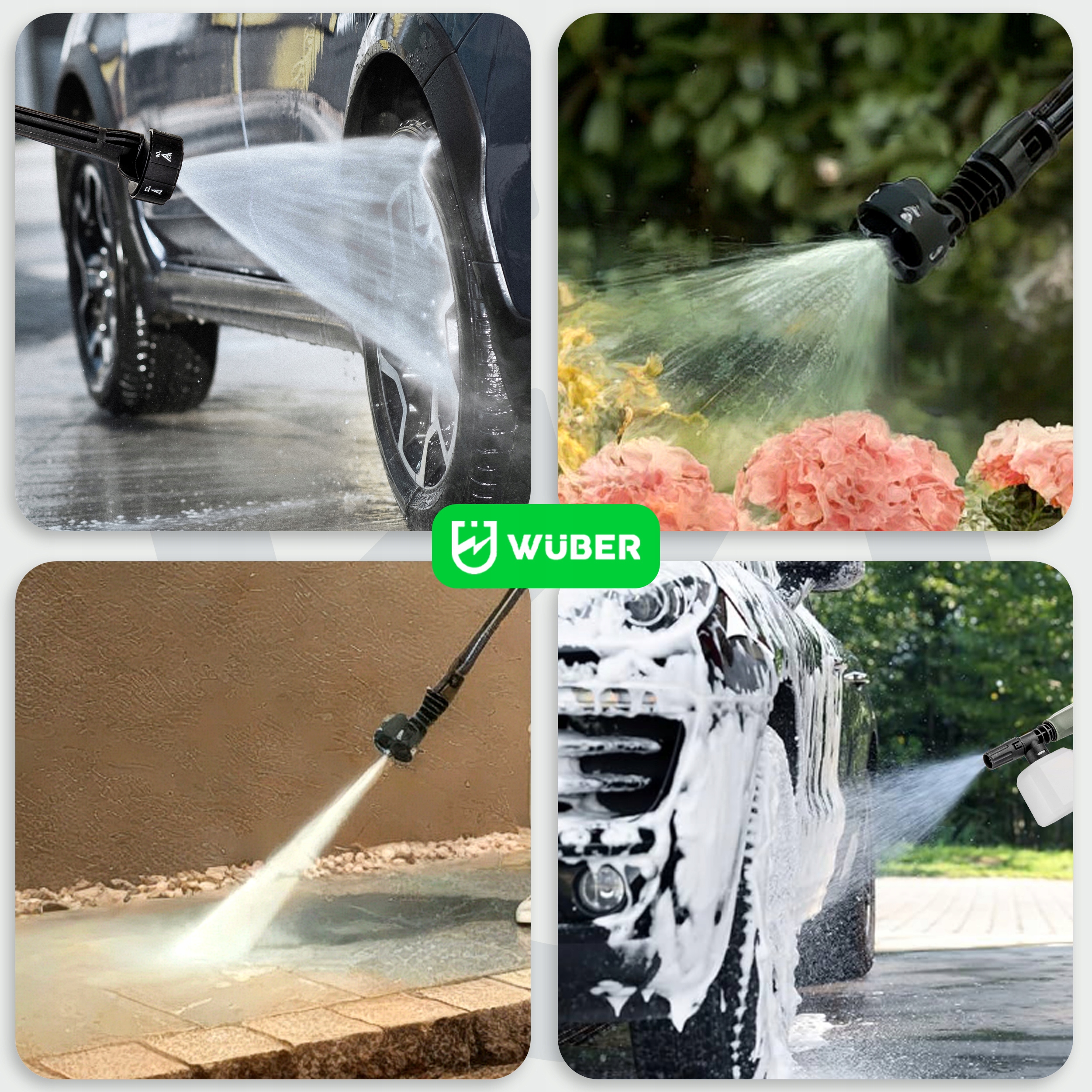 MYJKA CIŚNIENIOWA AKUMULATOROWA OGRODOWA BEZPRZEWODOWA ELEKTRYCZNA ZESTAW Ciśnienie robocze 15 bar