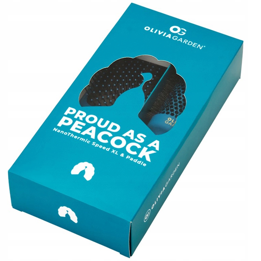 Olivia Garden Peacock Zestaw Szczotek Nano XL 44mm Paddle