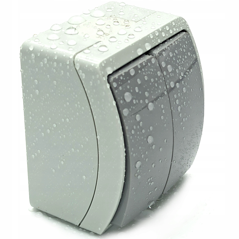 

Włącznik Podwójny Natynkowy Hermetyczny IP44