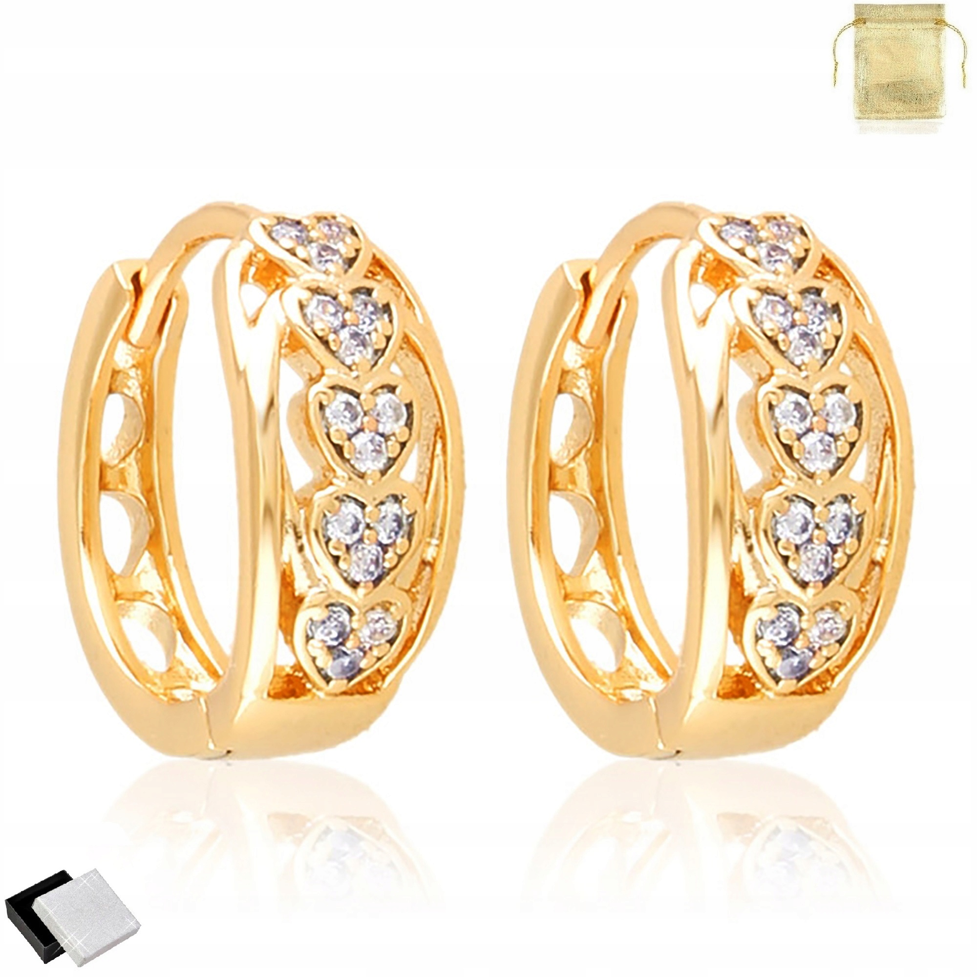 

Pozłacane Kolczyki Ze Stali Chirurgicznej