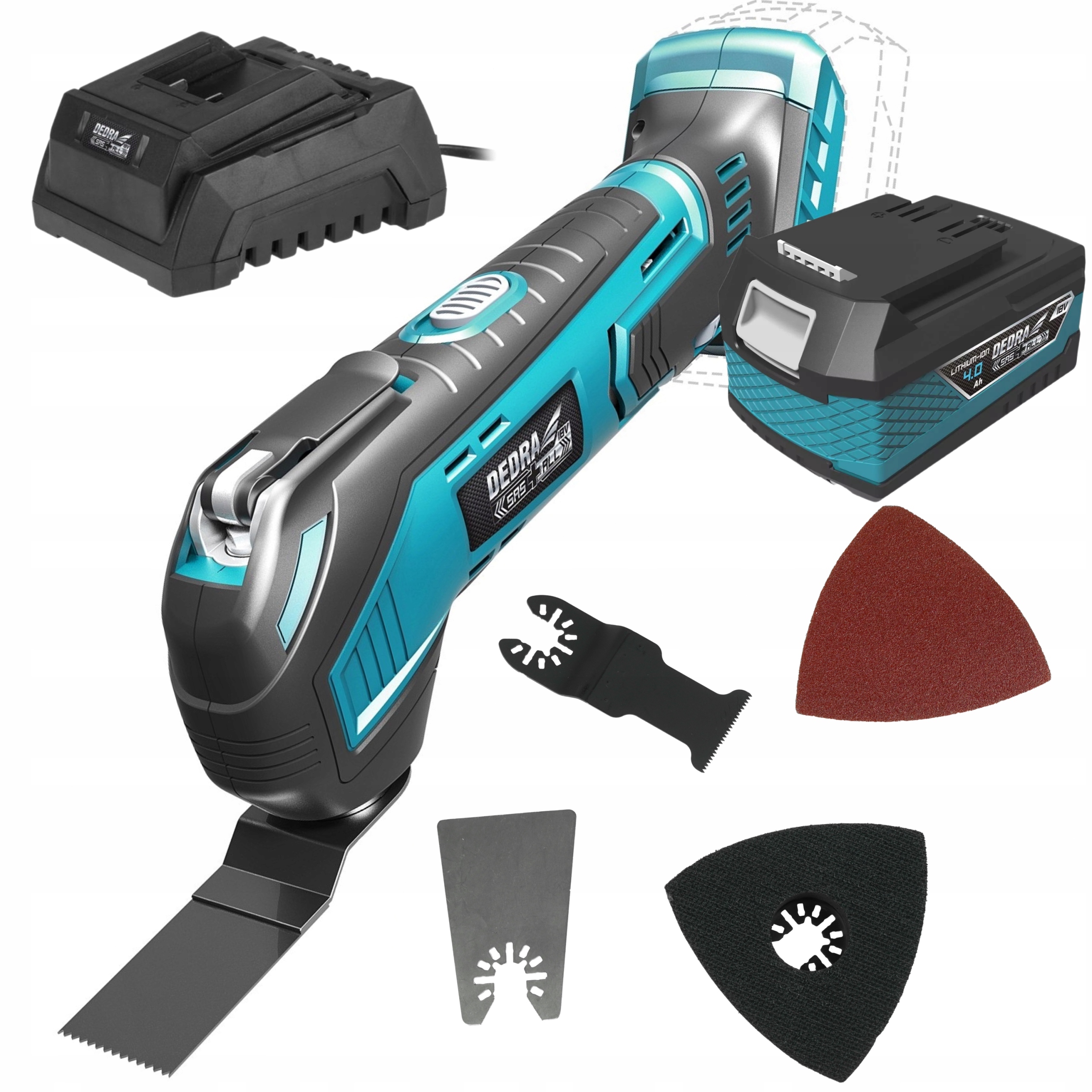 

Dedra Urządzenie Wielofunkcyjne MultiTool 18V +4Ah