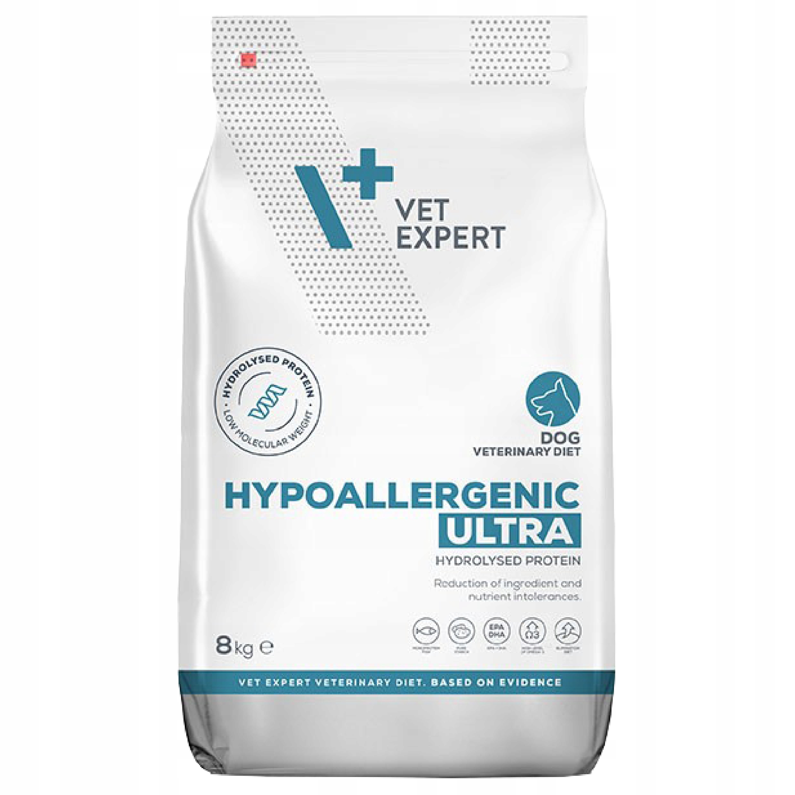 Levně Vet Expert Hypoallergenic Ultra 8kg Hydrolyzované ryba krmivo pro psy s