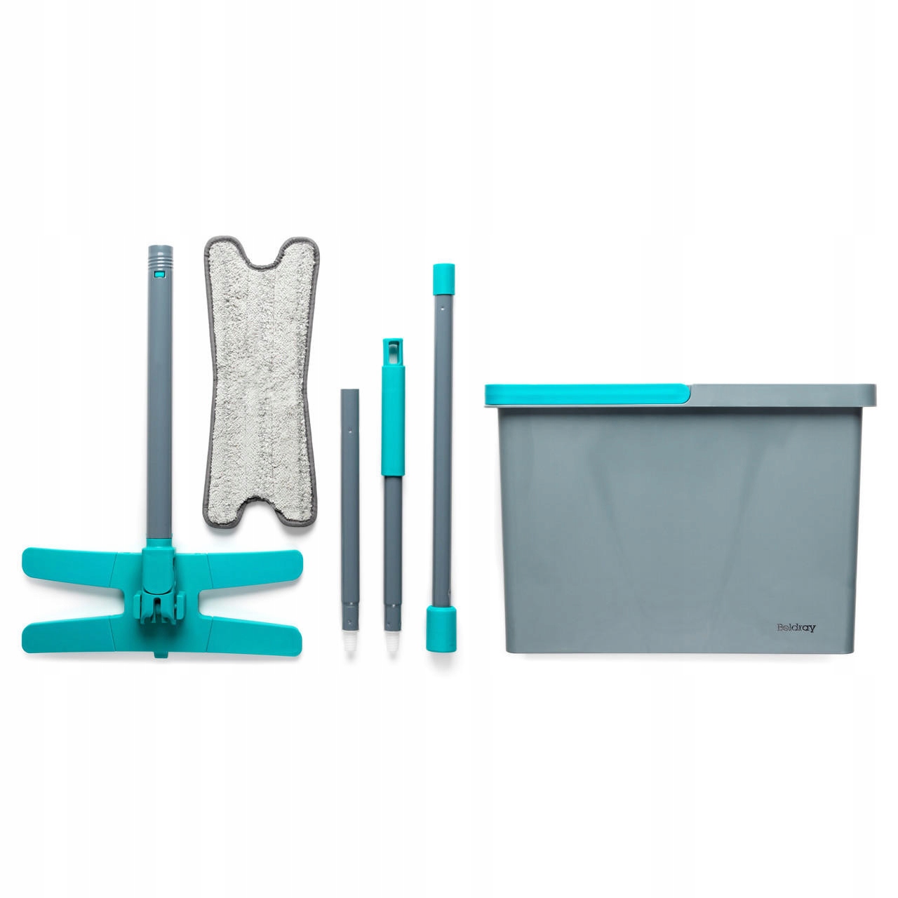 Mop Obrotowy Płaski z Wyciskaczem + Wiadro Beldray Pet Plus X Shape 33 cm