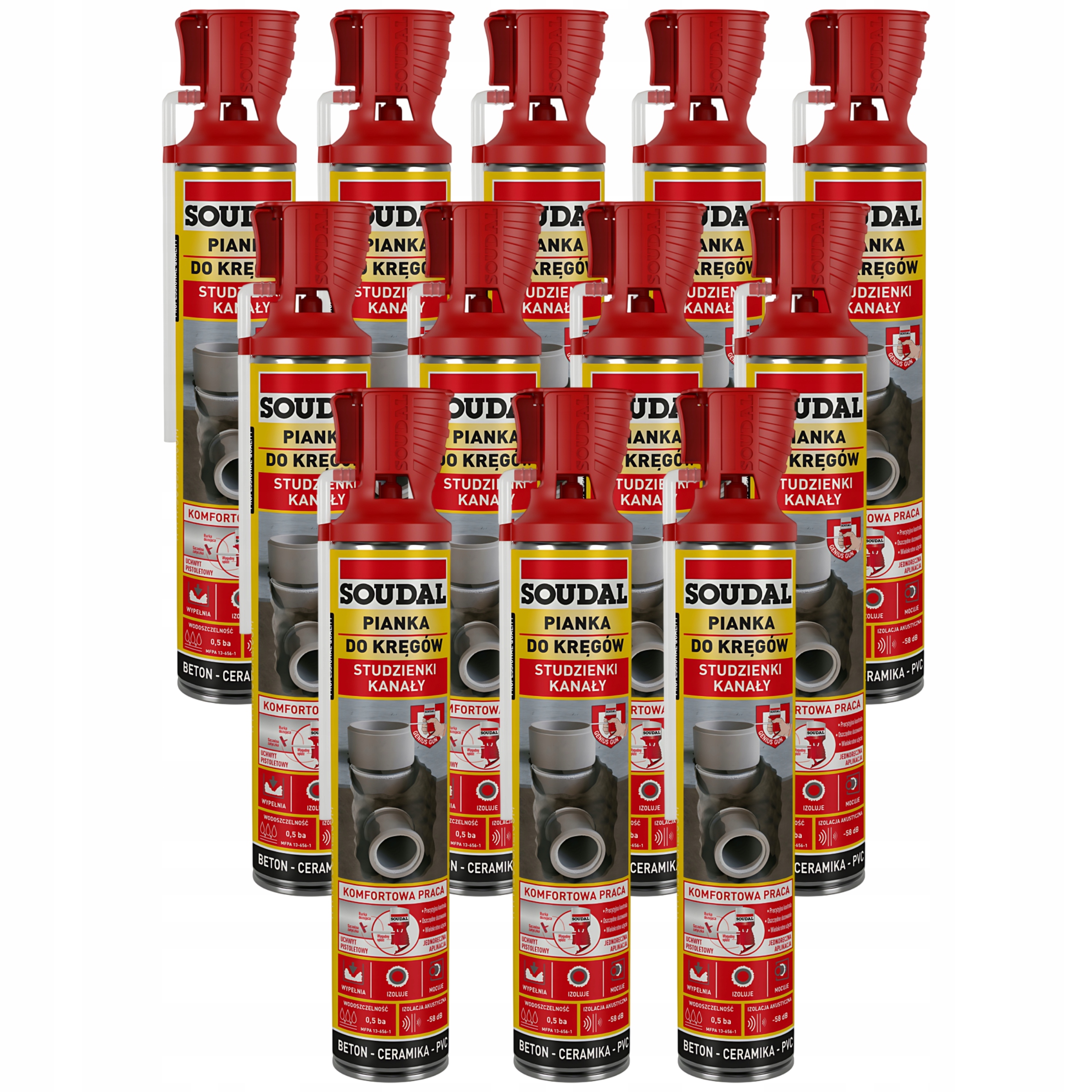 Pěna na studniční kanály Polyuretanová pěna Gg 750 ml Soudal