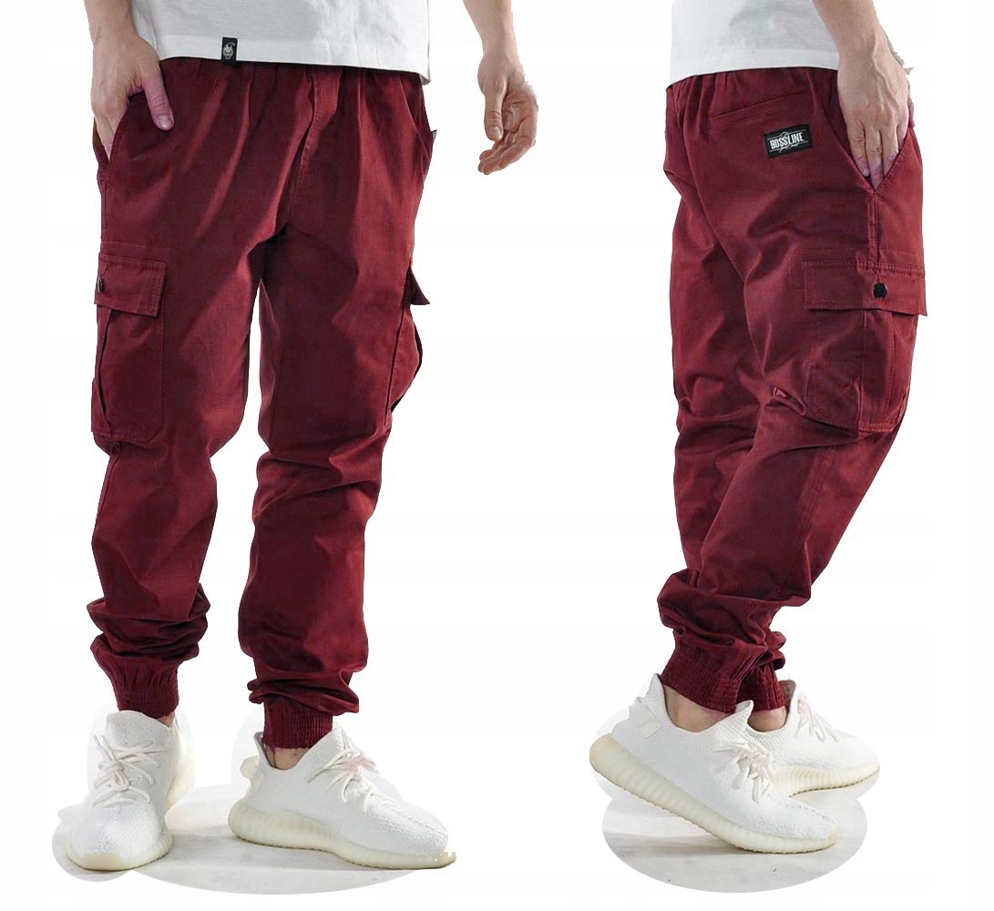 

Spodnie XL Bossline Cargo Jogger bordo bojówki